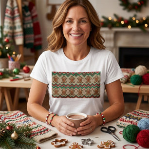 Kerstmis Gebreide Man Patroon T-shirt