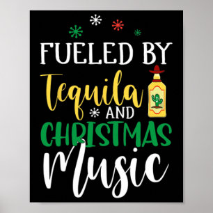 Kerstmis Gedreven Door Tequila En Kerst Muziek Poster