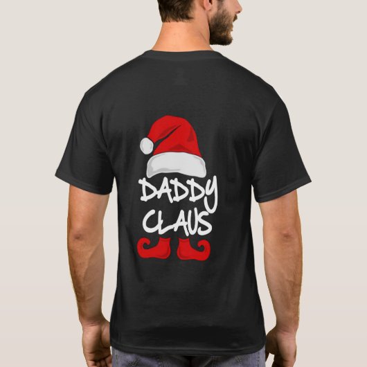 Kerstmis gedrukt T-shirt - Daddy Clause (Achterkant)