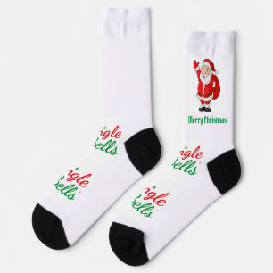 Kerstmis Gedrukte Kerstman Premium Crew Stijlvol Sokken