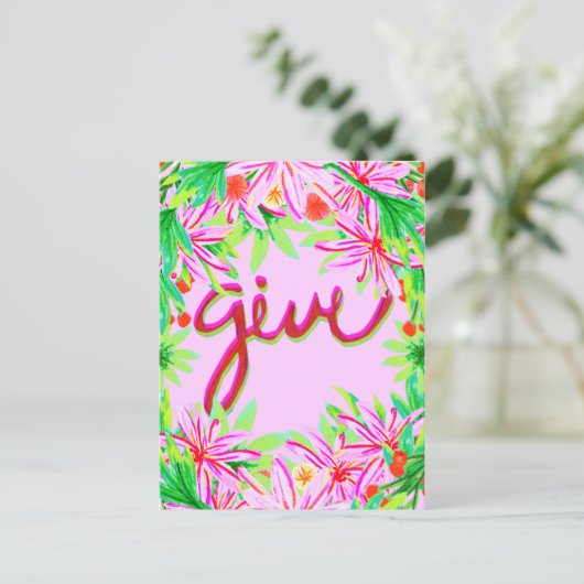 Kerstmis - Geef Feestdagenkaart (Staand voorkant)