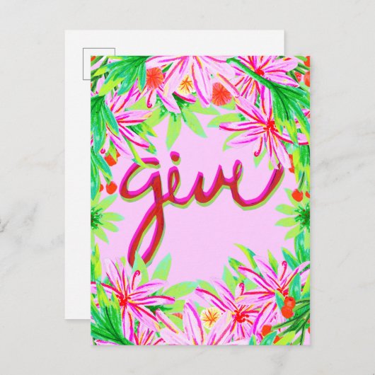 Kerstmis - Geef Feestdagenkaart (Voorkant / Achterkant)