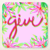 Kerstmis - Geef Kartonnen Onderzetters (Voorkant)