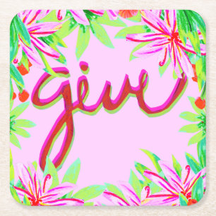 Kerstmis - Geef Kartonnen Onderzetters