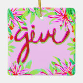 Kerstmis - Geef Keramisch Ornament (Voorkant)