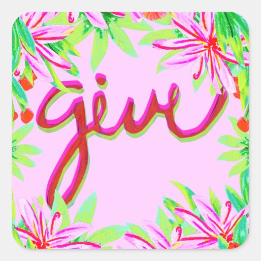 Kerstmis - Geef Vierkante Sticker (Voorkant)