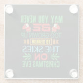 Kerstmis geeft de hemel op kerstavond glazen onderzetter (Achterkant)