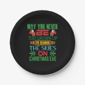 Kerstmis geeft de hemel op kerstavond papieren bordje (Voorkant)