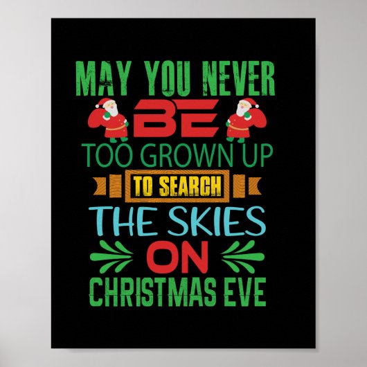 Kerstmis geeft de hemel op kerstavond poster (Voorkant)