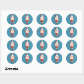 Kerstmis geen gluren ronde sticker (Vel)