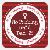 Kerstmis: geen Peking 25 december Vierkante Sticker (Voorkant)