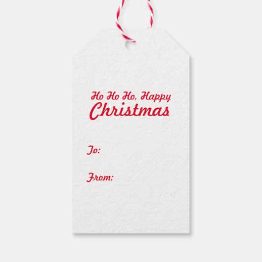 Kerstmis, geen santa beard grafisch cadeau label cadeaulabel (Achterkant)