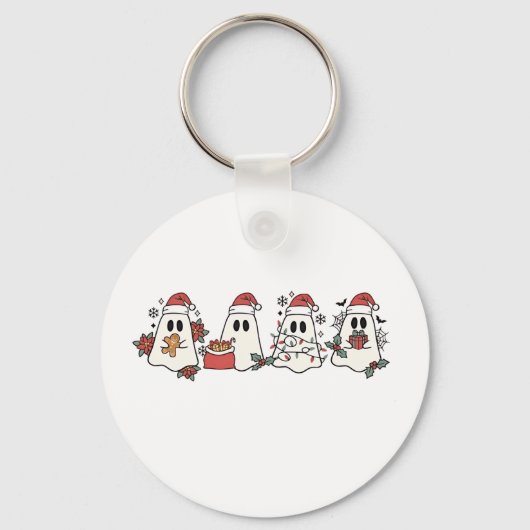 Kerstmis Geest Spoken Feestdag Halloween Kerstmis Sleutelhanger (Voorkant)