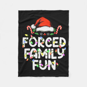 Kerstmis Geforceerde Familie Pret Pyjama Fleece Deken