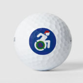 Kerstmis Gehandicapt Golfballen (Voorkant)