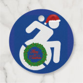 Kerstmis gehandicapten bedankjes labels (Achterkant)