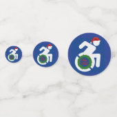 Kerstmis gehandicapten confetti (Achterkanten)
