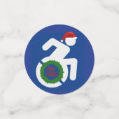 Kerstmis gehandicapten confetti (Kleine voorkant)