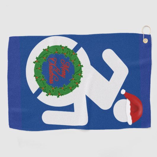 Kerstmis gehandicapten golfhanddoek (Horizontaal)