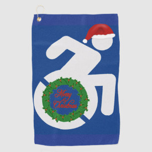 Kerstmis gehandicapten golfhanddoek
