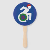Kerstmis gehandicapten handwaaier (Achterkant)