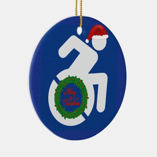 Kerstmis gehandicapten keramisch ornament (Rechts)