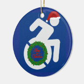 Kerstmis gehandicapten keramisch ornament (Links)