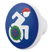 Kerstmis gehandicapten keramische knop (Rechts)
