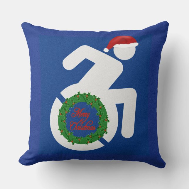 Kerstmis gehandicapten kussen (Voorkant)