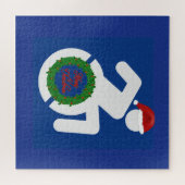 Kerstmis gehandicapten legpuzzel (Horizontaal)