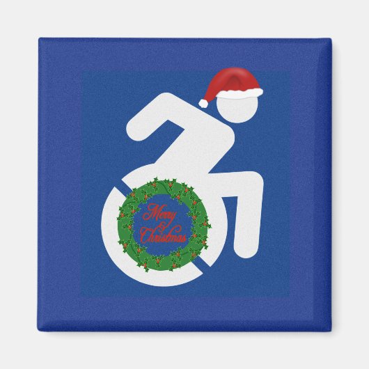Kerstmis gehandicapten magneet (Voorkant)