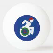 Kerstmis gehandicapten pingpongbal (Voorkant)