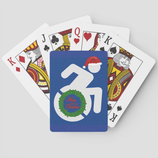 Kerstmis gehandicapten pokerkaarten (Achterkant)