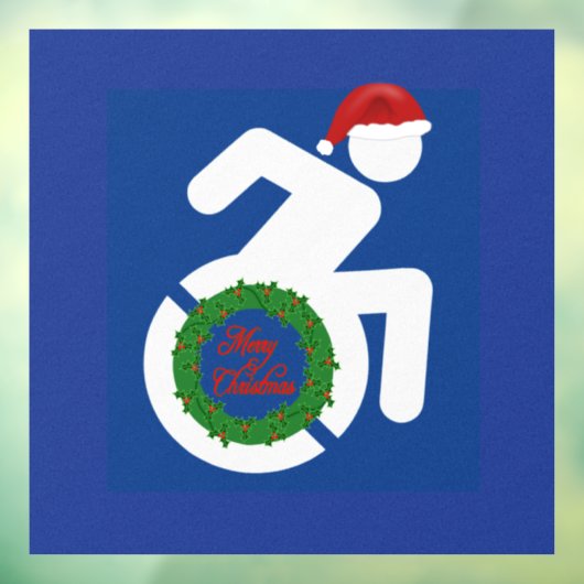 Kerstmis gehandicapten raamsticker (Vel 3)