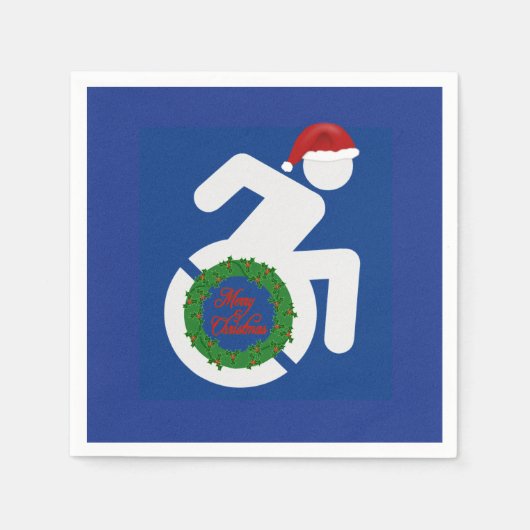 Kerstmis gehandicapten servet (Voorkant)