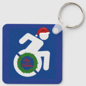 Kerstmis gehandicapten sleutelhanger (Achterkant)