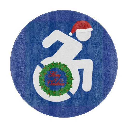 Kerstmis gehandicapten snijplank (Voorkant)