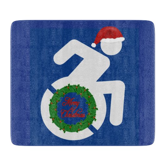 Kerstmis gehandicapten snijplank (Voorkant)