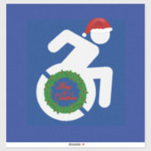 Kerstmis gehandicapten sticker (Vel)