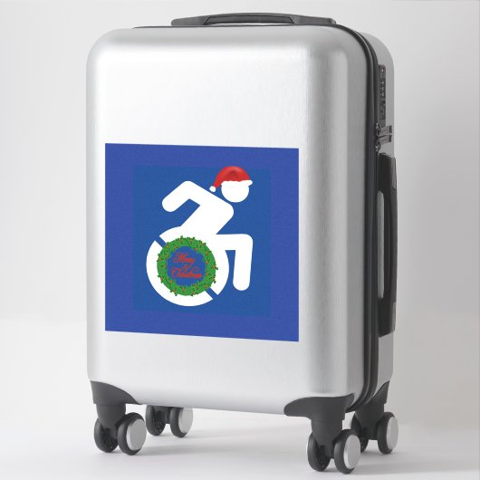 Kerstmis gehandicapten sticker (Koffer)