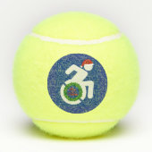 Kerstmis gehandicapten tennisballen (Achterkant)