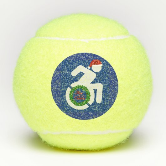 Kerstmis gehandicapten tennisballen (Voorkant)
