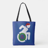 Kerstmis gehandicapten tote bag (Achterkant)