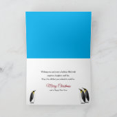 Kerstmis Geheim Pinguïns met IJsgloeilampjes Feestdagen Kaart (Binnen)