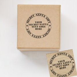Kerstmis Geheim Santa Gift Exchange Custom Rubberstempel