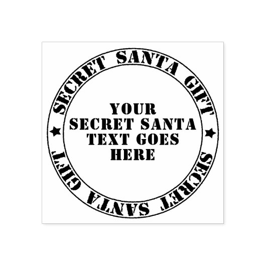 Kerstmis Geheim Santa Gift Exchange Custom Rubberstempel (Afrduk)