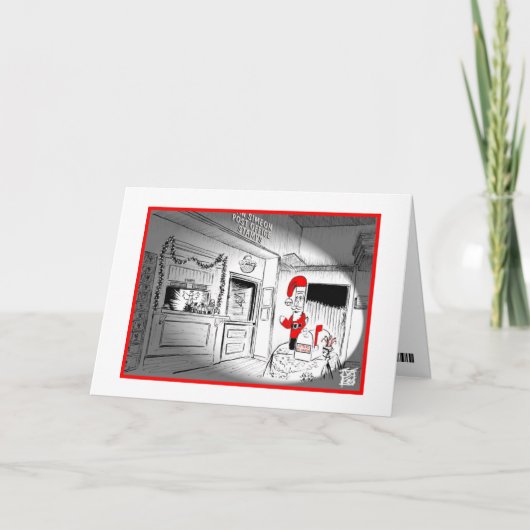 KERSTMIS: "GEHEIME KERSTMAN " FEESTDAGEN KAART (Voorkant)