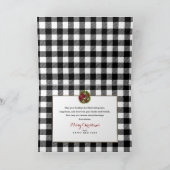 Kerstmis Geheime Prunnen Black White Pset Wreate Kaart (Binnen)