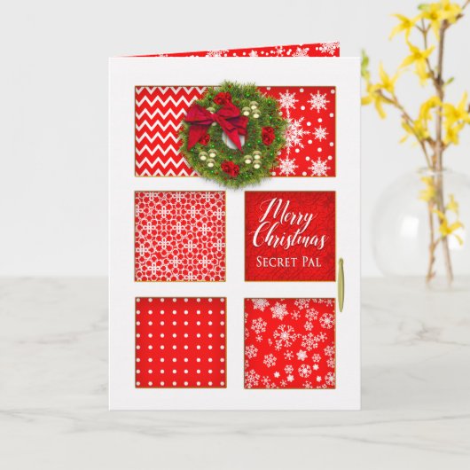 Kerstmis, Geheime Vriend, de Rode Deur van het Kaart (Gele Bloem)