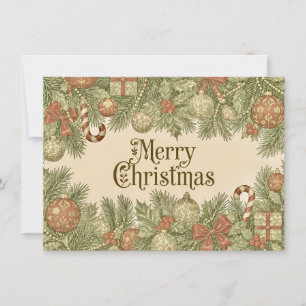 Kerstmis geïnspireerd door William Morris Kaart